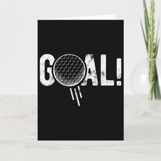 Funny Soccer Goal Golf Four Joke  Karte (Vorderseite)