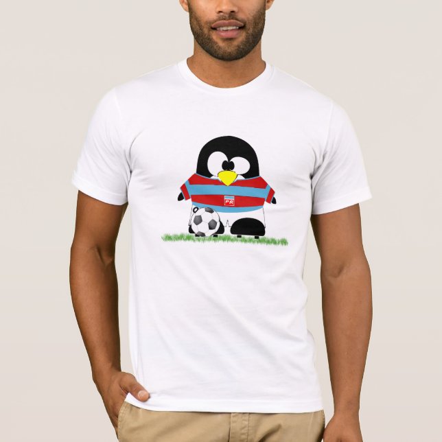 Funny Soccer Penguin T-Shirt (Vorderseite)
