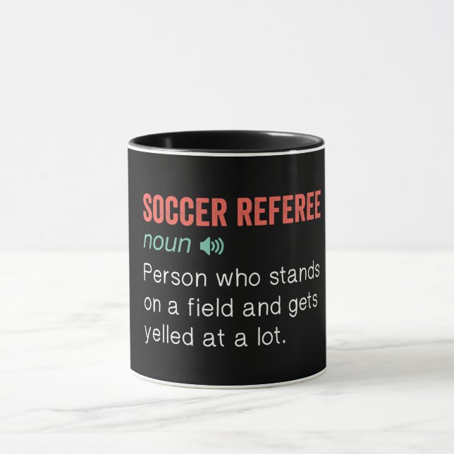 Funny Soccer Referenz Definition Tasse (Zentrum)