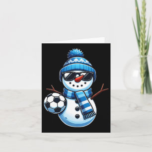 Funny Soccer Snowman Wintersportliebhaber Christma Karte