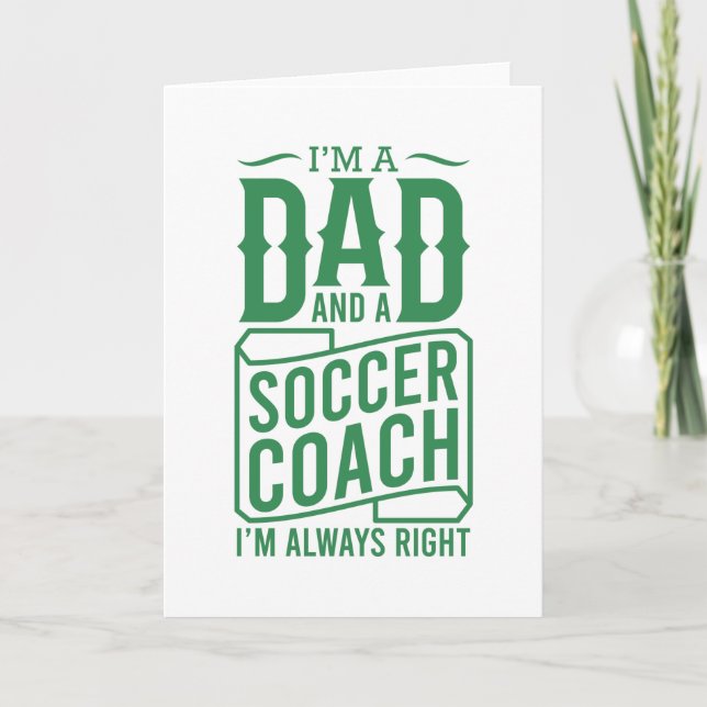 Funny Soccer Vater Fathers Day Im Vater und Fußbal Karte (Vorderseite)