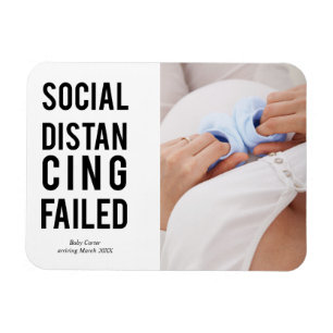 Funny Social Distancing Versagt Moderne Minimal Magnet