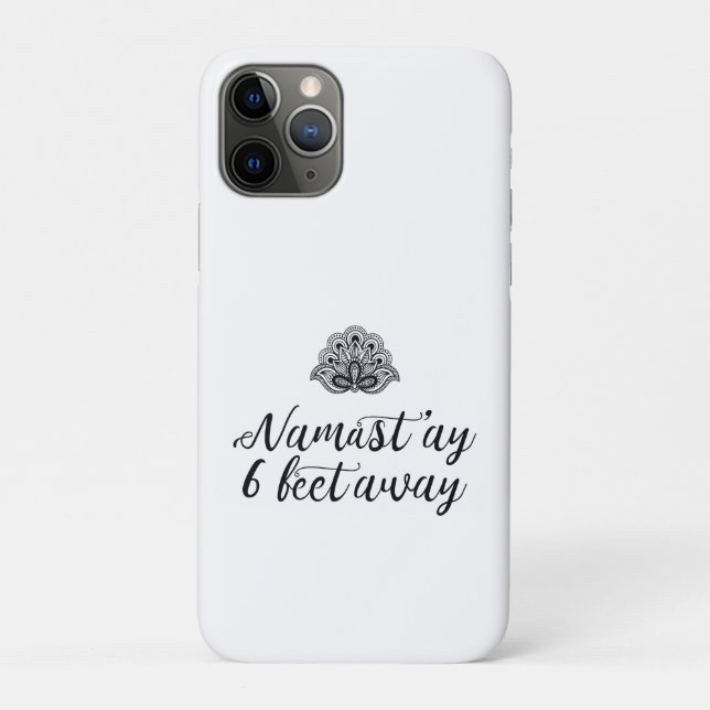 Funny Social Distancing Yoga Zitat Case-Mate iPhone Hülle (Rückseite)