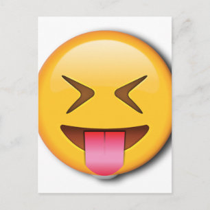 Funny Social Emoji Postkarte