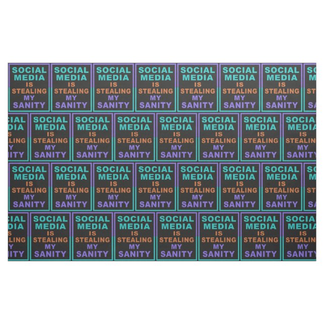 Funny "Social Media" Custom Stoff (Fat Quarter (45,7 x 55,9 cm))