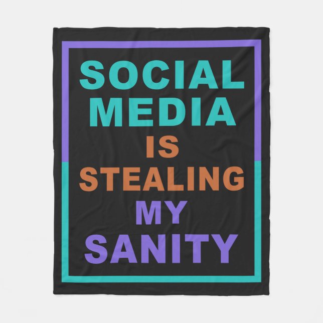 Funny "Social Media"-Decken Fleecedecke (Vorderseite)