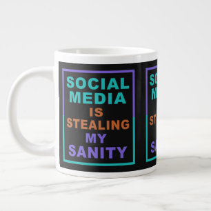 Funny "Social Media" Jumbo-Tasse