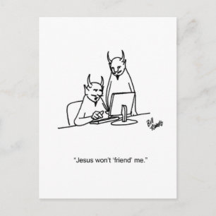 Funny Social Media Spaß Postcard Postkarte