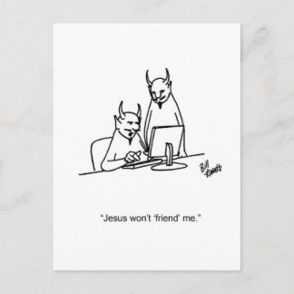 Funny Social Media Spaß Postcard Postkarte