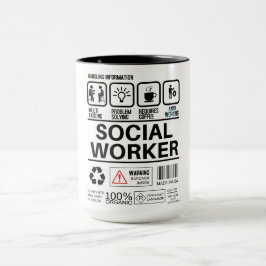 Funny Social Worker Handling Information Tasse