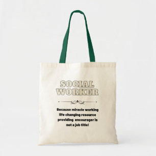 Funny Social Worker Job Title Tasche