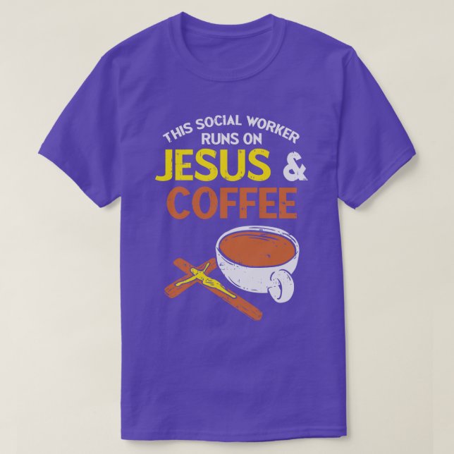 Funny Social Worker Work Coffee-Geschenk T-Shirt (Design vorne)