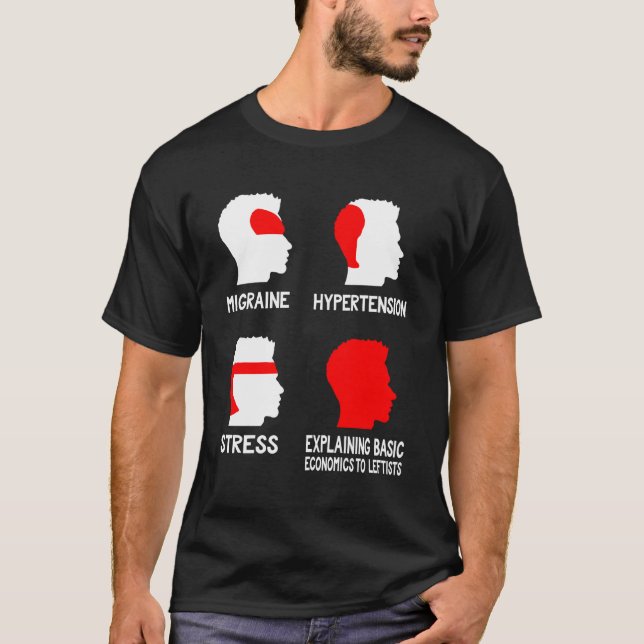 Funny Socialist Kopfschmerzkarte T-Shirt (Vorderseite)