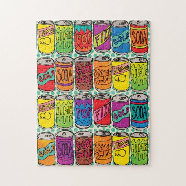 Funny Soda Cans Farbiges Muster Puzzle (Vertikal)