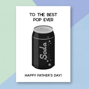 Funny Soda Pop Pun Vatertag Card Karte