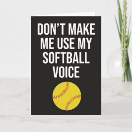 Funny Softball Coach Cards Sportteam Spieler Karte