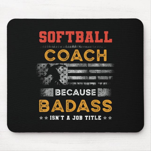 Funny Softball Coach Geschenk für Männer, Bad Soft Mousepad (Vorne)