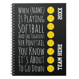 Funny Softball Gifts Player Team Girls Women Her Notizblock