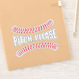 Funny Softball oder Baseball Pitch Bitte Sport Aufkleber