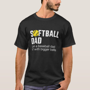 Funny Softball Papa für Vater Tag von Tochter T-Shirt