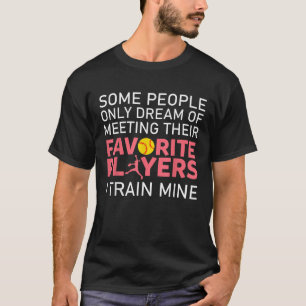 Funny Softball Trainer Bat and Ball Sports L T-Shirt