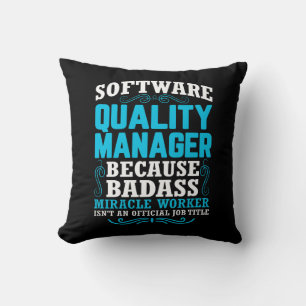 Funny Software Quality Manager Zitat Kissen