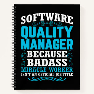 Funny Software Quality Manager Zitat Notizbuch