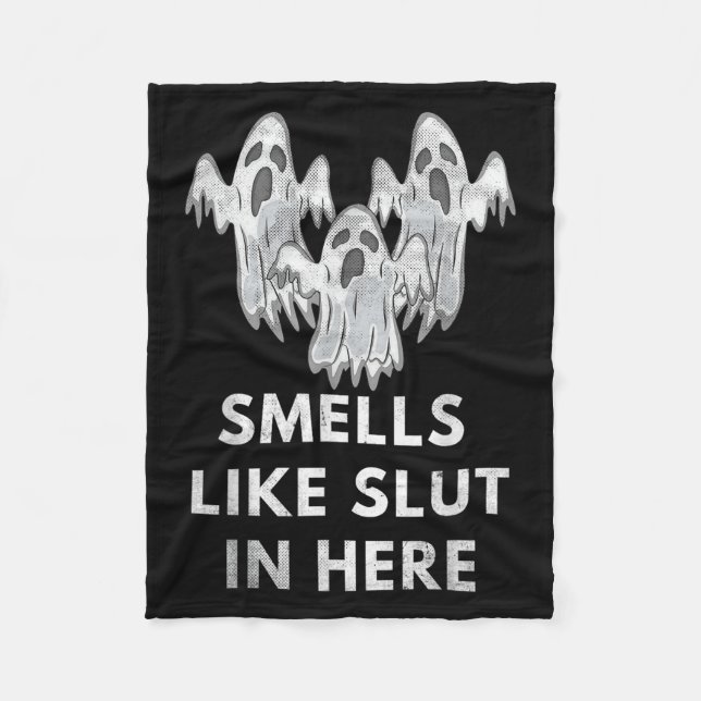 Funny Soky Halloween Offensive Adult Humor Ghost C Fleecedecke (Vorderseite)