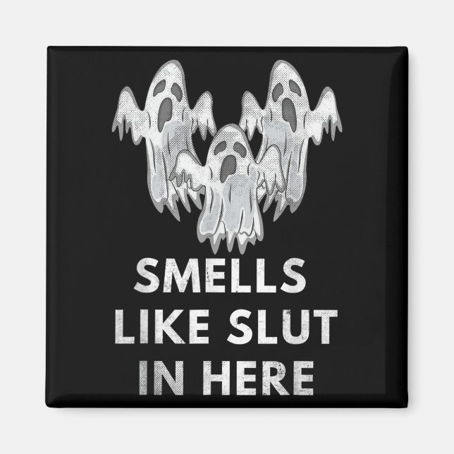 Funny Soky Halloween Offensive Adult Humor Ghost C Magnet (Vorne)
