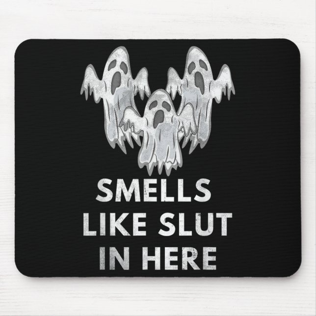 Funny Soky Halloween Offensive Adult Humor Ghost C Mousepad (Vorne)