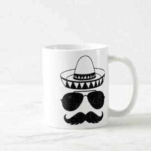 Funny Sombrero Gesicht mit Mustache für mexikanisc Kaffeetasse