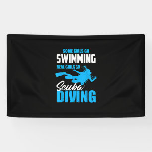 Funny some Girls Go Beim Schwimmen Girls Geschenk Banner
