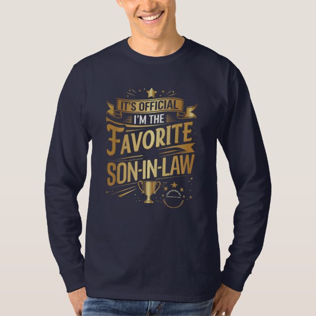Funny Son im Gesetz Es ist Offizieller Sohn im Jur T-Shirt (Vorderseite)