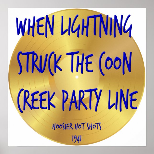 Funny Song Titles Old School Classic Redneck Music Poster (Vorne)