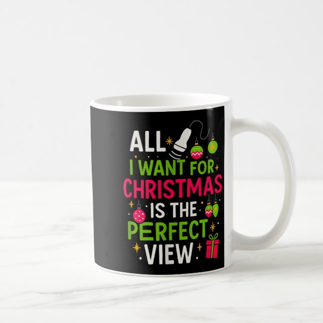 Funny Sonographer Christmas - Holiday Ultrasound T Kaffeetasse (Rechts)
