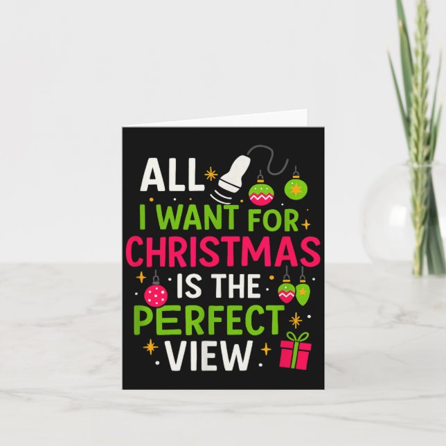 Funny Sonographer Christmas - Holiday Ultrasound T Karte (Vorderseite)