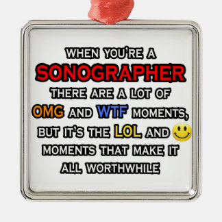 Funny Sonographer ... OMG WTF LOL Ornament Aus Metall