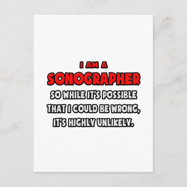 Funny Sonographer .. Sehr unwahrscheinlich Postkarte (Vorderseite)
