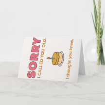 Funny Sorry, dass ich Sie Alte Geburtstagskarte ge