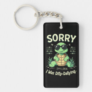 Funny Sorry, dass ich spät dran bin mit Retro Ästh Schlüsselanhänger