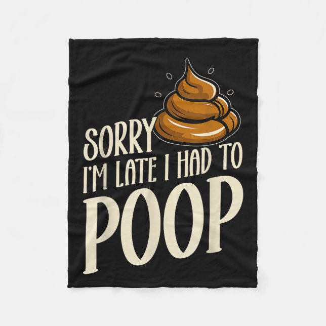 Funny Sorry I’m Late I Had To Op Jokes Sarcastic  Fleecedecke (Vorderseite)