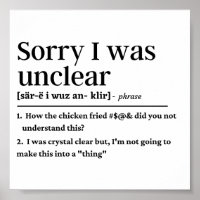 Funny Sorry, ich war unklar Definition