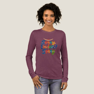 Funny "Sorry I'm Late" farbenfroher Full Sleeve T Tri-Blend Shirt