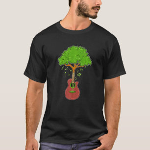 Funny Sound of Nature Music Gitarre Tree Forest Wo T-Shirt