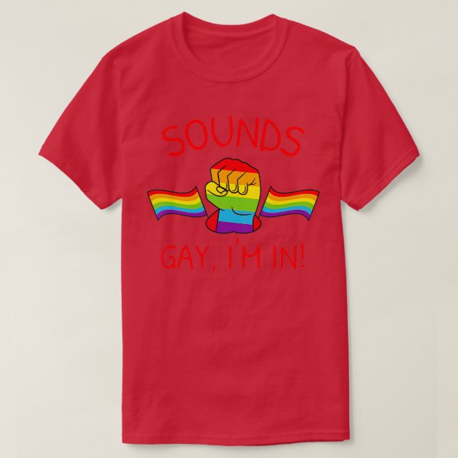 Funny Sounds Gay Im LGBTQ+ Rainbow Flags Gay Pr T-Shirt (Design vorne)
