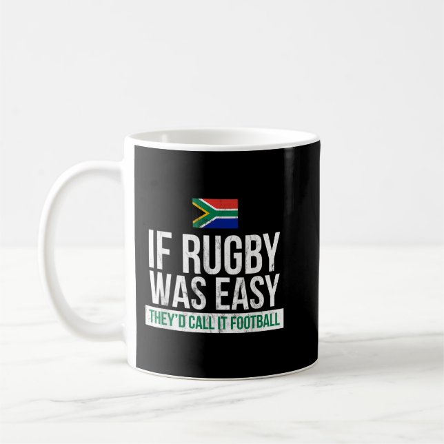 Funny South Africa Rugby - Rugby Kaffeetasse (Links)