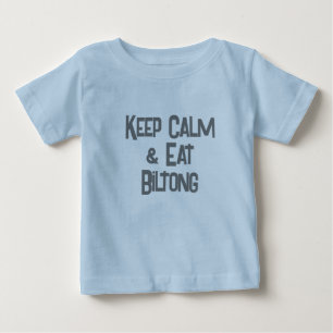 Funny South African KeepCalm & Eat Biltong Baby T-shirt