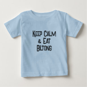 Funny South African KeepCalm & Eat Biltong Baby T-shirt