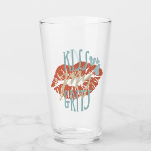 Funny Southern Redewendungen Kiss My Grits Typogra Glas