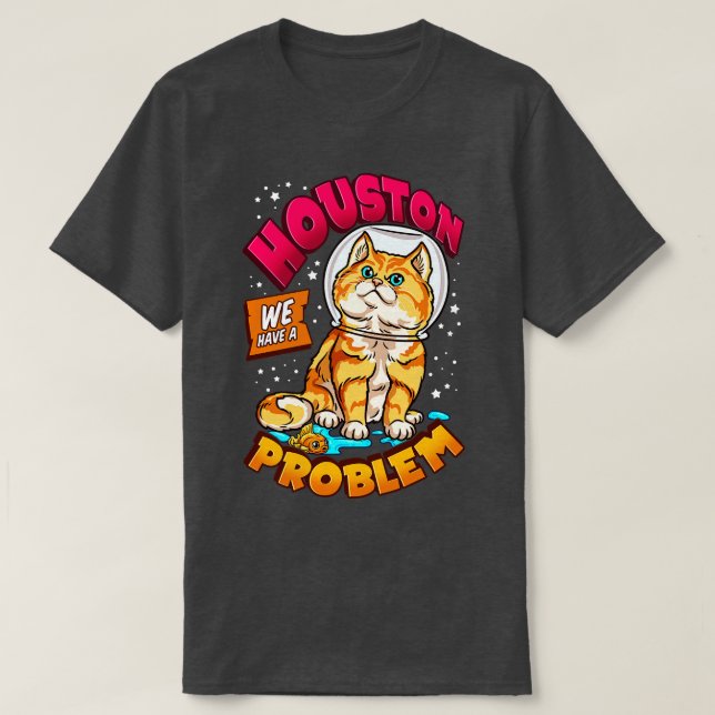 Funny Space Astronaut Katze gibt Männer Frauen Kin T-Shirt (Design vorne)